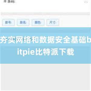 夯实网络和数据安全基础bitpie比特派下载